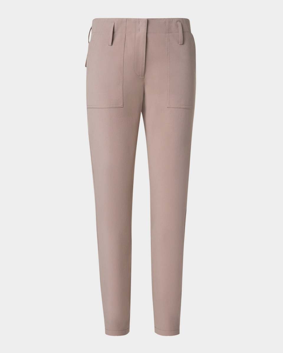 Franco Bi-Stretch Cotton Gabardine Slim-Leg Ankle Pants
